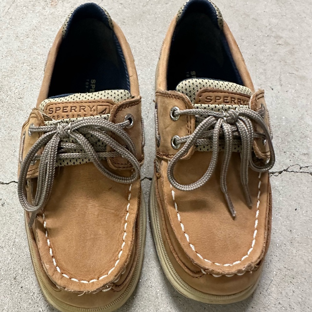 Sperry Boys' Brown Leather Boat Shoes